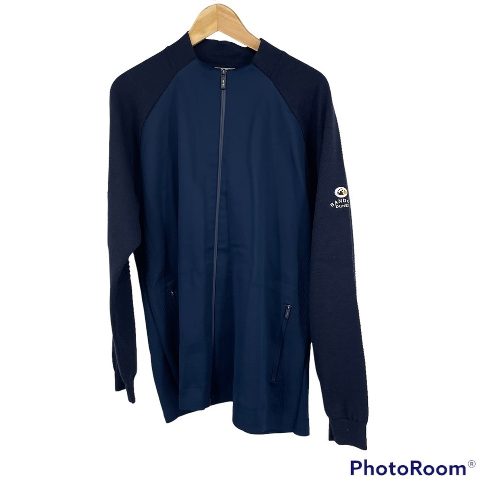 Mens Adidas Adipur golf bonded knit jacket abandon Dunes Or XL navy